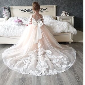 Flower girl dress tulle,